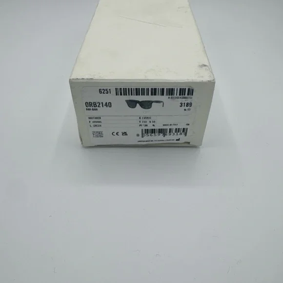 Ray-Ban ORB2140 Wayfarer Havana Bio-Acetate Frame With Green Lenses 50-22 - Picture 6 of 6